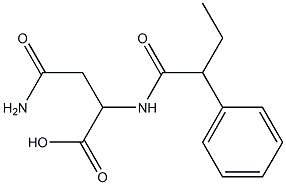 3-carbamoyl-2-(2-phenylbutanamido)propanoic acid Struktur