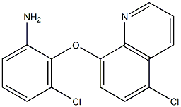 3-chloro-2-[(5-chloroquinolin-8-yl)oxy]aniline Struktur