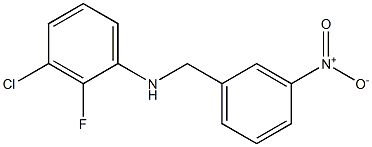 3-chloro-2-fluoro-N-[(3-nitrophenyl)methyl]aniline Struktur