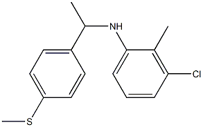 3-chloro-2-methyl-N-{1-[4-(methylsulfanyl)phenyl]ethyl}aniline Struktur