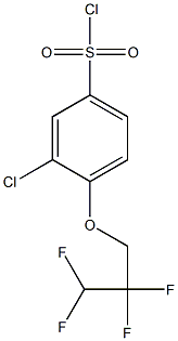 3-chloro-4-(2,2,3,3-tetrafluoropropoxy)benzene-1-sulfonyl chloride Struktur