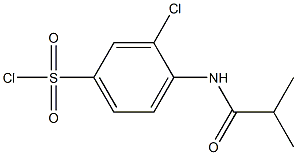 3-chloro-4-(2-methylpropanamido)benzene-1-sulfonyl chloride Struktur