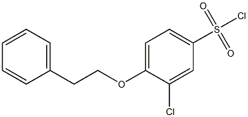 3-chloro-4-(2-phenylethoxy)benzene-1-sulfonyl chloride Struktur