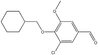 3-chloro-4-(cyclohexylmethoxy)-5-methoxybenzaldehyde Struktur