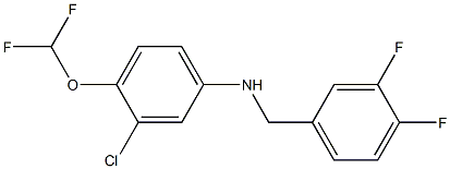 3-chloro-4-(difluoromethoxy)-N-[(3,4-difluorophenyl)methyl]aniline Struktur