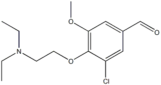 3-chloro-4-[2-(diethylamino)ethoxy]-5-methoxybenzaldehyde Struktur