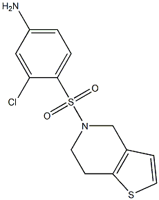 3-chloro-4-{4H,5H,6H,7H-thieno[3,2-c]pyridine-5-sulfonyl}aniline Struktur