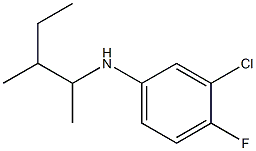 3-chloro-4-fluoro-N-(3-methylpentan-2-yl)aniline Struktur