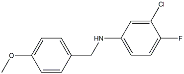 3-chloro-4-fluoro-N-[(4-methoxyphenyl)methyl]aniline Struktur