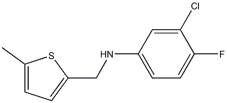 3-chloro-4-fluoro-N-[(5-methylthiophen-2-yl)methyl]aniline Struktur