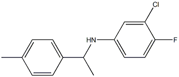 3-chloro-4-fluoro-N-[1-(4-methylphenyl)ethyl]aniline Struktur