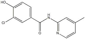 3-chloro-4-hydroxy-N-(4-methylpyridin-2-yl)benzamide Struktur