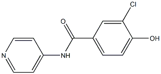 3-chloro-4-hydroxy-N-(pyridin-4-yl)benzamide Struktur