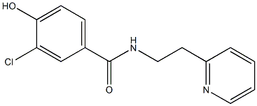 3-chloro-4-hydroxy-N-[2-(pyridin-2-yl)ethyl]benzamide Struktur