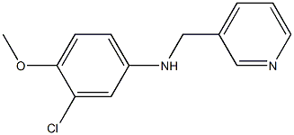 3-chloro-4-methoxy-N-(pyridin-3-ylmethyl)aniline Struktur