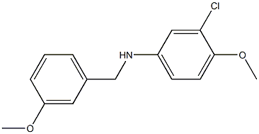 3-chloro-4-methoxy-N-[(3-methoxyphenyl)methyl]aniline Struktur