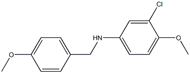 3-chloro-4-methoxy-N-[(4-methoxyphenyl)methyl]aniline Struktur