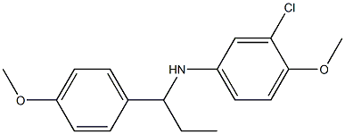 3-chloro-4-methoxy-N-[1-(4-methoxyphenyl)propyl]aniline Struktur