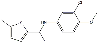 3-chloro-4-methoxy-N-[1-(5-methylthiophen-2-yl)ethyl]aniline Struktur