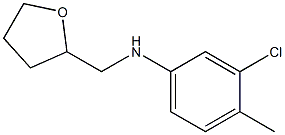 3-chloro-4-methyl-N-(oxolan-2-ylmethyl)aniline Struktur