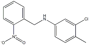 3-chloro-4-methyl-N-[(2-nitrophenyl)methyl]aniline Struktur