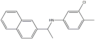 3-chloro-4-methyl-N-[1-(naphthalen-2-yl)ethyl]aniline Struktur