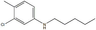 3-chloro-4-methyl-N-pentylaniline Struktur