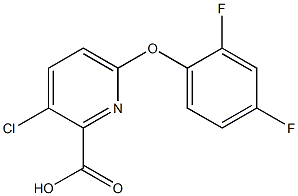 3-chloro-6-(2,4-difluorophenoxy)pyridine-2-carboxylic acid Struktur