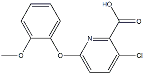 3-chloro-6-(2-methoxyphenoxy)pyridine-2-carboxylic acid Struktur