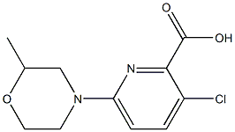 3-chloro-6-(2-methylmorpholin-4-yl)pyridine-2-carboxylic acid Struktur