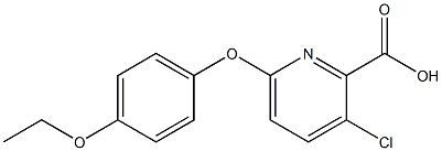 3-chloro-6-(4-ethoxyphenoxy)pyridine-2-carboxylic acid Struktur