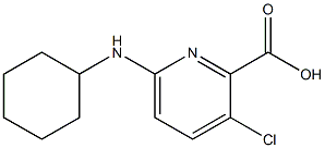 3-chloro-6-(cyclohexylamino)pyridine-2-carboxylic acid Struktur