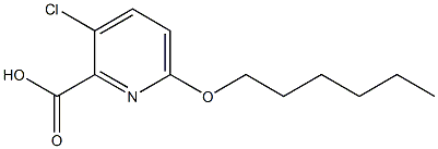 3-chloro-6-(hexyloxy)pyridine-2-carboxylic acid Struktur