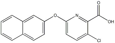 3-chloro-6-(naphthalen-2-yloxy)pyridine-2-carboxylic acid Struktur