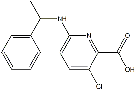 3-chloro-6-[(1-phenylethyl)amino]pyridine-2-carboxylic acid Struktur