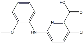 3-chloro-6-[(2-methoxyphenyl)amino]pyridine-2-carboxylic acid Struktur