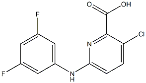 3-chloro-6-[(3,5-difluorophenyl)amino]pyridine-2-carboxylic acid Struktur