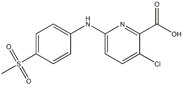 3-chloro-6-[(4-methanesulfonylphenyl)amino]pyridine-2-carboxylic acid Struktur