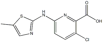 3-chloro-6-[(5-methyl-1,3-thiazol-2-yl)amino]pyridine-2-carboxylic acid Struktur