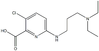 3-chloro-6-{[3-(diethylamino)propyl]amino}pyridine-2-carboxylic acid Struktur