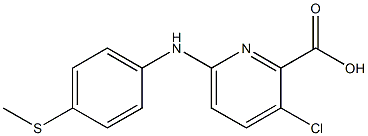 3-chloro-6-{[4-(methylsulfanyl)phenyl]amino}pyridine-2-carboxylic acid Struktur