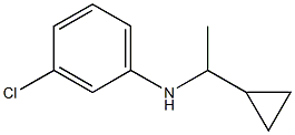 3-chloro-N-(1-cyclopropylethyl)aniline Struktur