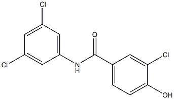 3-chloro-N-(3,5-dichlorophenyl)-4-hydroxybenzamide Struktur