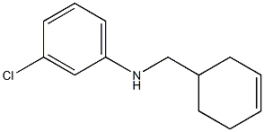 3-chloro-N-(cyclohex-3-en-1-ylmethyl)aniline Struktur