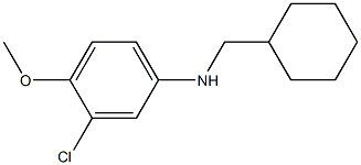 3-chloro-N-(cyclohexylmethyl)-4-methoxyaniline Struktur