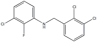 3-chloro-N-[(2,3-dichlorophenyl)methyl]-2-fluoroaniline Struktur