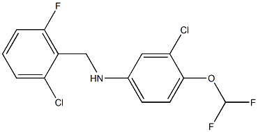 3-chloro-N-[(2-chloro-6-fluorophenyl)methyl]-4-(difluoromethoxy)aniline Struktur