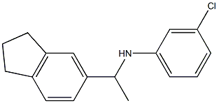 3-chloro-N-[1-(2,3-dihydro-1H-inden-5-yl)ethyl]aniline Struktur