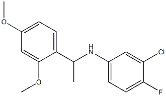 3-chloro-N-[1-(2,4-dimethoxyphenyl)ethyl]-4-fluoroaniline Struktur