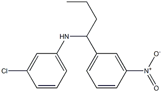 3-chloro-N-[1-(3-nitrophenyl)butyl]aniline Struktur